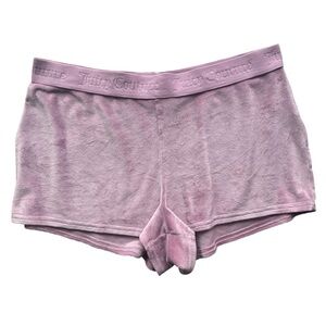 Juicy Couture‎ Sleepwear Shorts L Pink Velour Rhinestone “Juicy” Logo Lounge Y2K